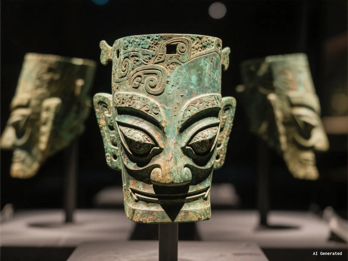 Sanxingdui bronze mask — treasure of ancient Shu civilization
